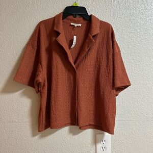 Madewell Terracotta Textured Top